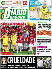 Capa do jornal Diário Gaúcho 23/10/2018
