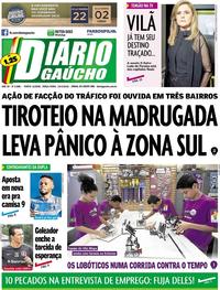 Capa do jornal Diário Gaúcho 24/04/2018