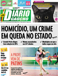 Capa do jornal Diário Gaúcho 24/11/2018