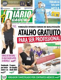 Capa do jornal Diário Gaúcho 25/04/2018