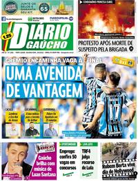 Capa do jornal Diário Gaúcho 26/03/2018