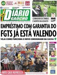 Capa do jornal Diário Gaúcho 26/09/2018