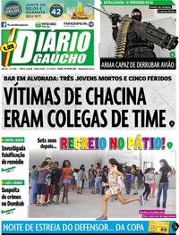 Capa do jornal Diário Gaúcho 27/02/2018
