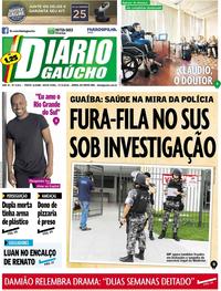 Capa do jornal Diário Gaúcho 27/04/2018