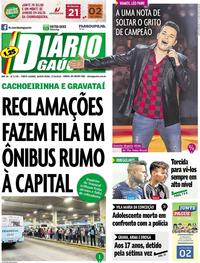 Capa do jornal Diário Gaúcho 27/09/2018
