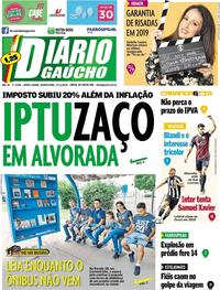 Capa do jornal Diário Gaúcho 27/12/2018