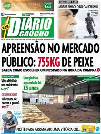 Capa do jornal Diário Gaúcho 28/08/2018