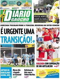Capa do jornal Diário Gaúcho 29/01/2018