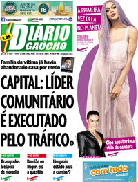 Capa do jornal Diário Gaúcho 30/01/2018