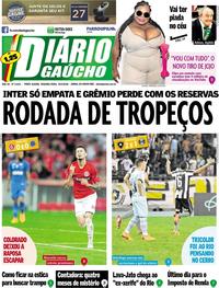 Capa do jornal Diário Gaúcho 30/04/2018