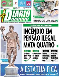 Capa do jornal Diário Gaúcho 30/11/2018