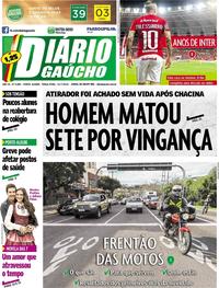 Capa do jornal Diário Gaúcho 31/07/2018