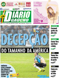 Capa do jornal Diário Gaúcho 31/10/2018