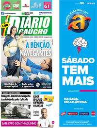 Capa do jornal Diário Gaúcho 02/02/2019