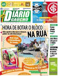 Capa do jornal Diário Gaúcho 02/03/2019