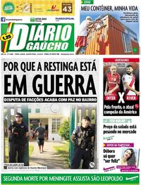 Capa do jornal Diário Gaúcho 03/04/2019