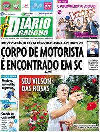 Capa do jornal Diário Gaúcho 05/01/2019