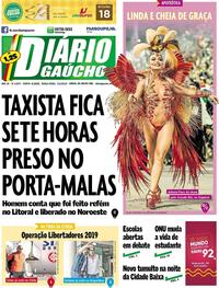 Capa do jornal Diário Gaúcho 05/03/2019