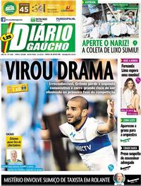 Capa do jornal Diário Gaúcho 05/04/2019