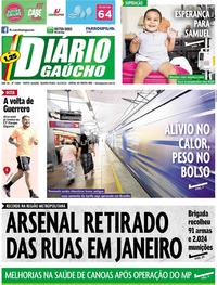 Capa do jornal Diário Gaúcho 06/02/2019