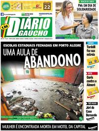 Capa do jornal Diário Gaúcho 09/03/2019