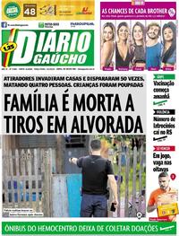 Capa do jornal Diário Gaúcho 09/04/2019
