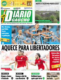 Capa do jornal Diário Gaúcho 11/03/2019