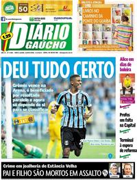 Capa do jornal Diário Gaúcho 11/04/2019
