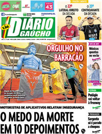 Capa do jornal Diário Gaúcho 12/01/2019