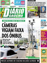 Capa do jornal Diário Gaúcho 12/02/2019