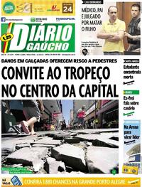 Capa do jornal Diário Gaúcho 12/03/2019