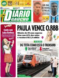 Capa do jornal Diário Gaúcho 13/04/2019