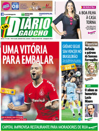 Capa do jornal Diário Gaúcho 13/05/2019