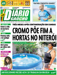 Capa do jornal Diário Gaúcho 14/02/2019