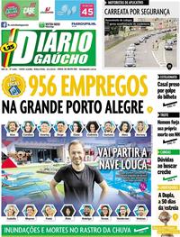 Capa do jornal Diário Gaúcho 15/01/2019
