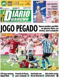 Capa do jornal Diário Gaúcho 15/04/2019