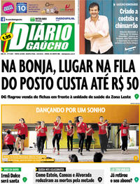 Capa do jornal Diário Gaúcho 15/05/2019