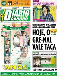 Capa do jornal Diário Gaúcho 17/04/2019