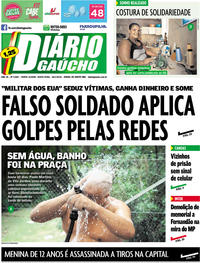 Capa do jornal Diário Gaúcho 18/01/2019