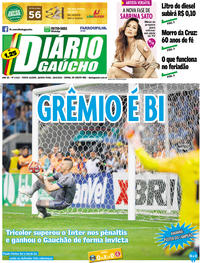 Capa do jornal Diário Gaúcho 18/04/2019