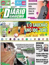 Capa do jornal Diário Gaúcho 19/01/2019