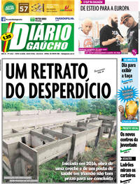 Capa do jornal Diário Gaúcho 19/04/2019
