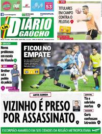 Capa do jornal Diário Gaúcho 24/01/2019