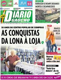 Capa do jornal Diário Gaúcho 26/01/2019