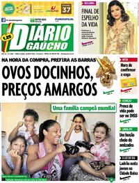 Capa do jornal Diário Gaúcho 27/03/2019