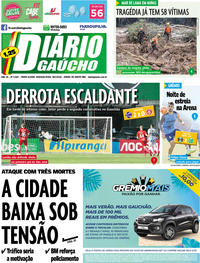 Capa do jornal Diário Gaúcho 28/01/2019
