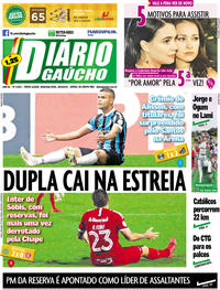 Capa do jornal Diário Gaúcho 29/04/2019