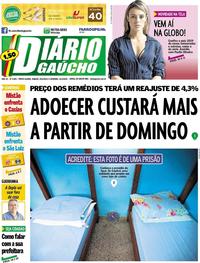 Capa do jornal Diário Gaúcho 30/03/2019
