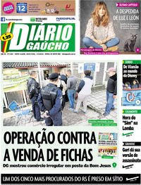 Capa do jornal Diário Gaúcho 17/05/2019