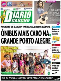 Capa do jornal Diário Gaúcho 01/06/2019